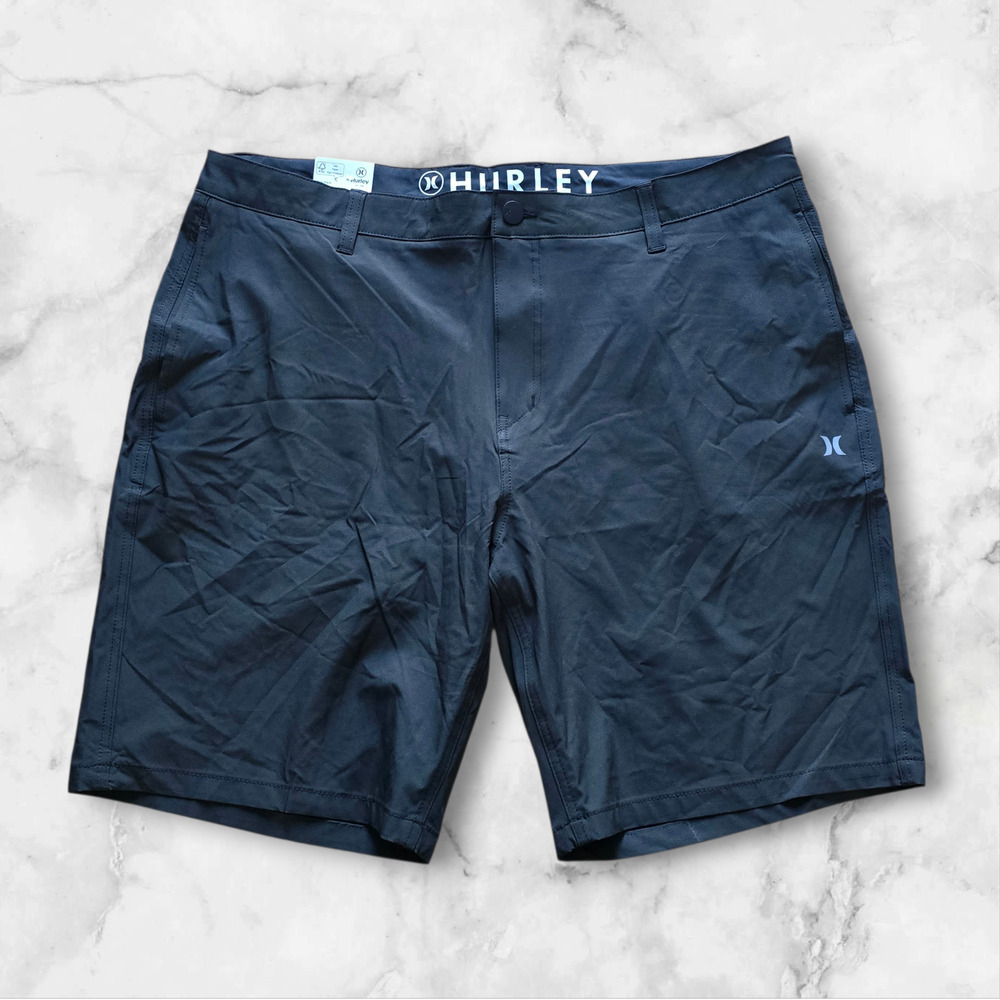 NWT, New Hurley All Day Hybrid Shorts Black, Size 40